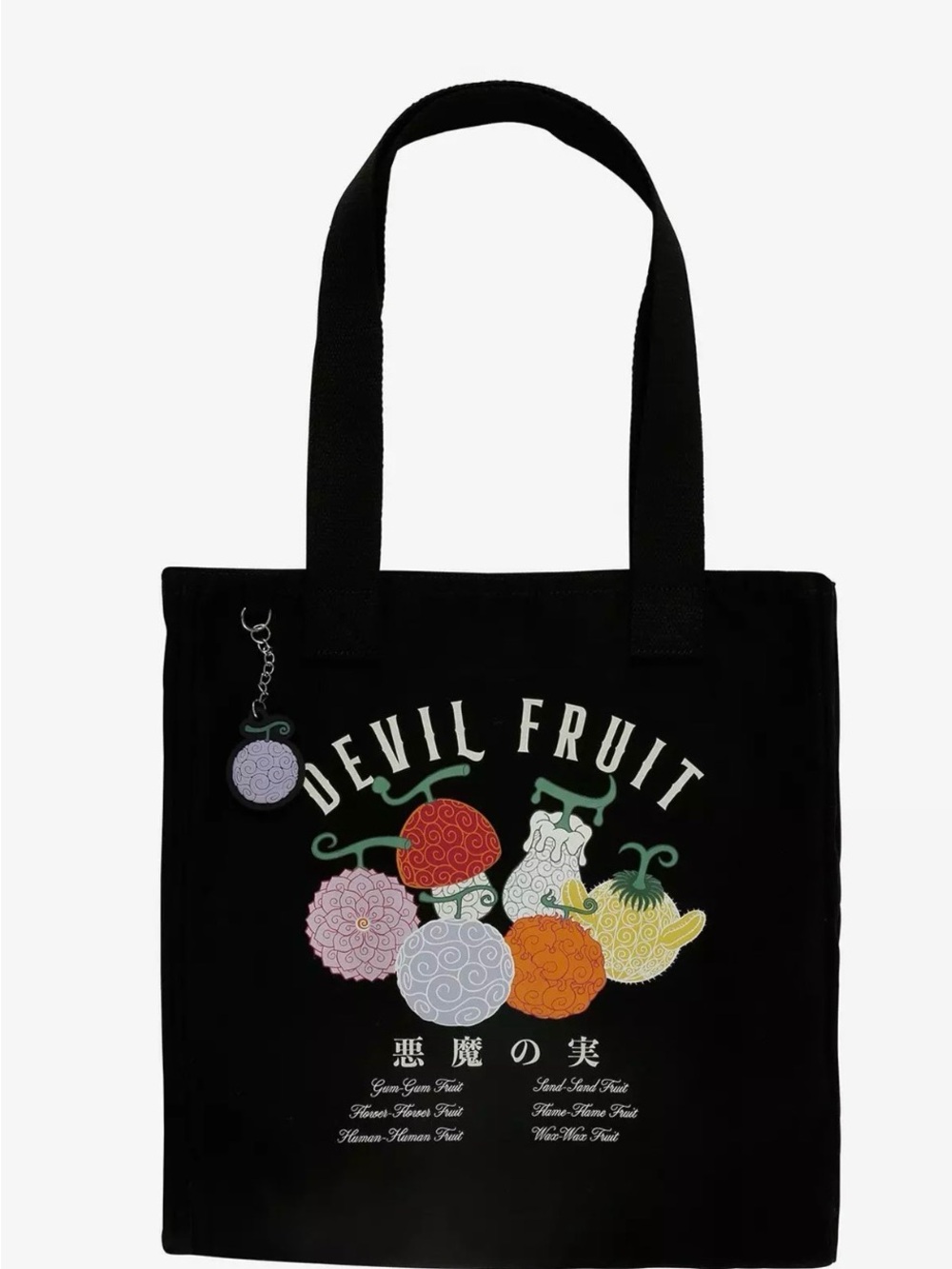 Devil Fruit Graphic Black Tote Bag
